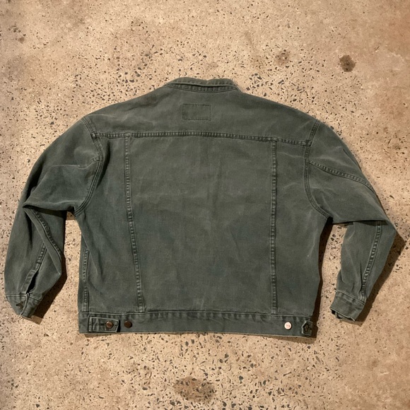 Men's Green Denim Jacket - Picture 1 of 6